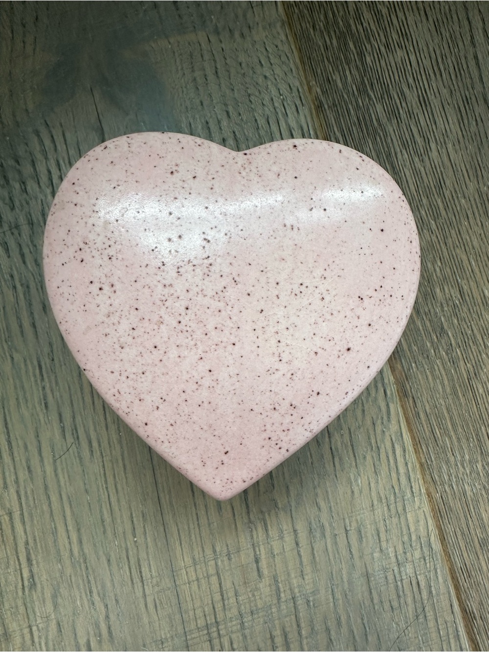 Speckled Pink Heart Trinket Dish